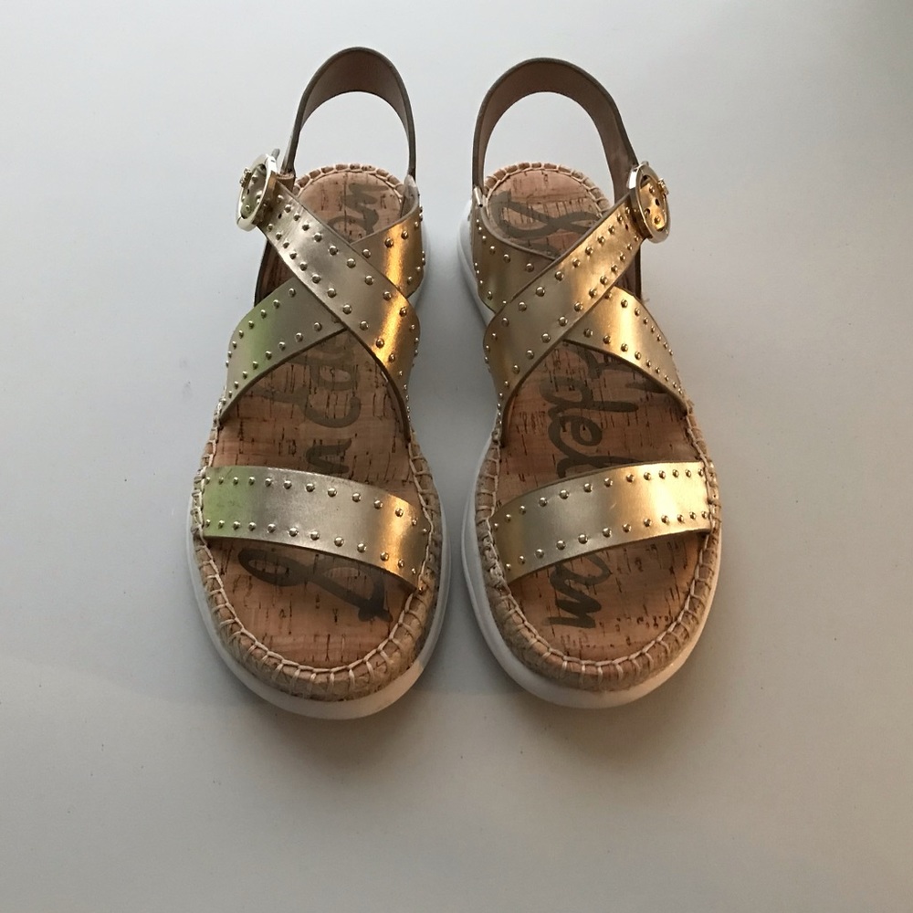 Sam Edelman Leather Buckle Strap Sandals Size 7.5M